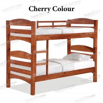 Harmon Cherry Single/Super Single wooden bunk bed/Double Decker frame | Bundle set
