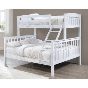 [READY STOCK] Alma Solid Wood Bunk Bed Frame| WHITE | FREE Delivery & Assembly