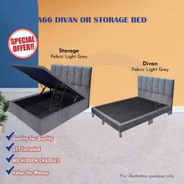 Storage / Divan Bed Frame A66 | Single / Super Single / Queen / King | Free Delivery + Assembly | Ready Stock