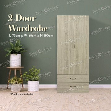 Kent 2 Door Wardrobe Closet Cabinet Storage Clothes furniture