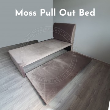Moss Pull Out Bed | Bedframe + Mattress | Bedset Package | Single / Super Single + Single / Super Single + Super Single