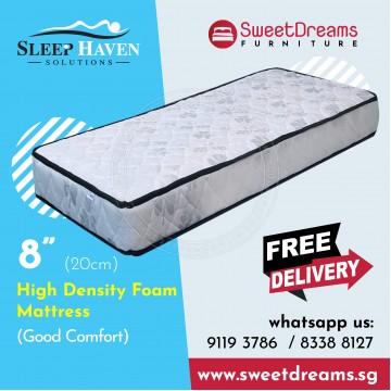 SleepHaven 8 inch High Density Foam Mattress