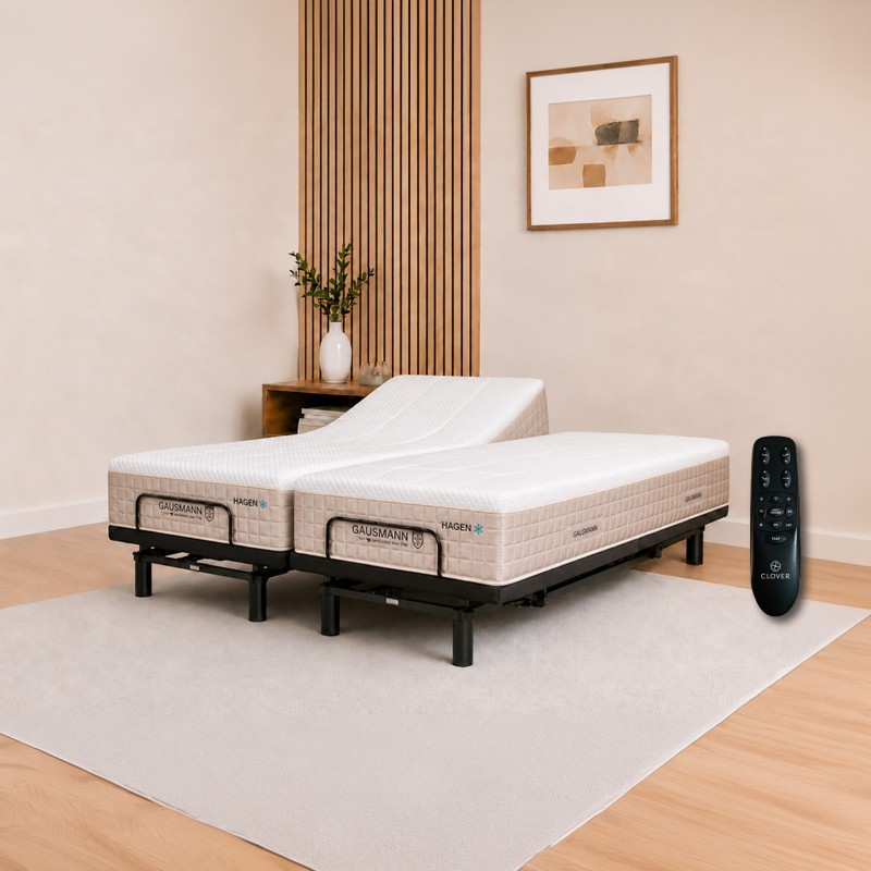 Clover Adjustable Bed Base + Gausmann Mattress Bundle