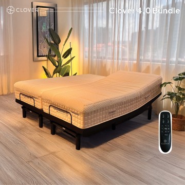 Clover 4.0 Adjustable Bed Base + Hagen 12" Bundle