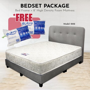 Divan Bed Frame + 8" High Density Foam Mattress | Bundle Package | - Single / Super Single / Queen / King Size