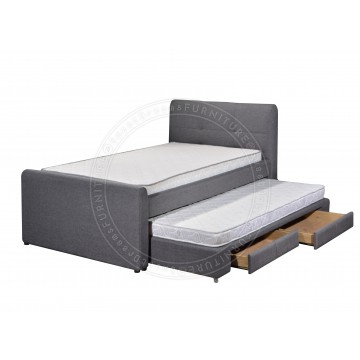 Reed Pull Out Bed + 2 Drawers | Bedframe + Mattress | Bedset Package | Single / Super Single + Single | Free Delivery + Assembly