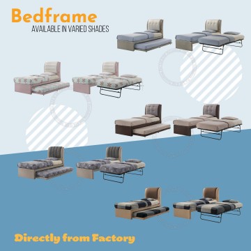 PULL OUT BED | PULL OUT WITH FOLDING METAL BED | SINGLE + SINGLE SIZE | SUPER SINGLE + SINGLE SIZE|