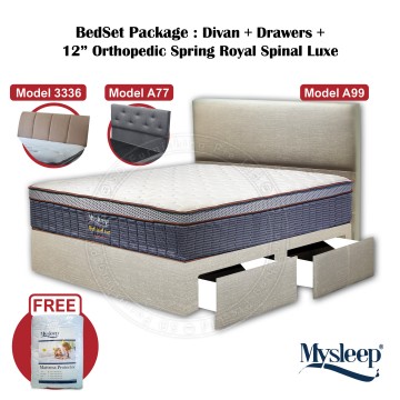 12" Bedframe with Drawer | Bedframe + Mattress | Bundle Deal | Available in all 4 sizes