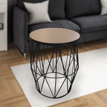 Theo Side Table | Solid Wood + Metal Leg | Free Delivery + Assembly